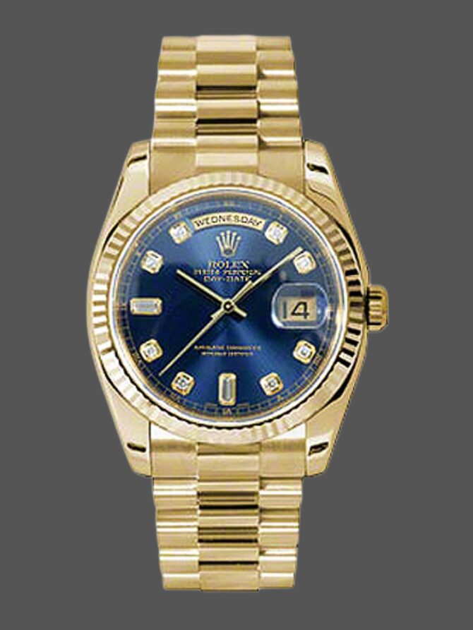 Replica Rolex Day-Date 118235 Rose Gold Chocolate Brown Dial 36mm Unisex Watch