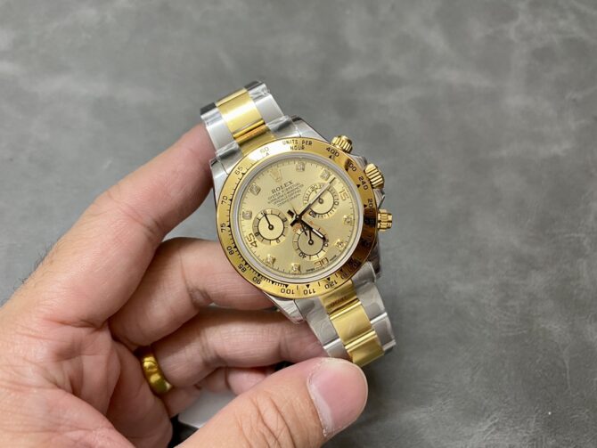 Rolex Cosmograph Daytona 116503 Yellow Gold Champagne Diamond Dial 40MM Mens Replica Watch