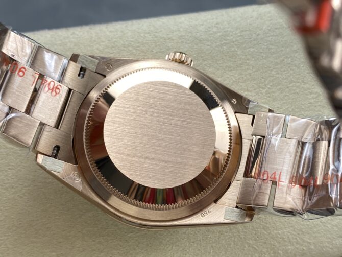 Replica Rolex Day-Date 228345RBR 0007 Sundust Diamond Dial Diamond Bezel 40mm Mens Watch