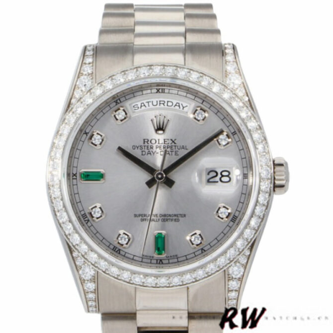 Replica Rolex Day-Date 118389 Meteorite Grey Dial 36MM Unisex Watch