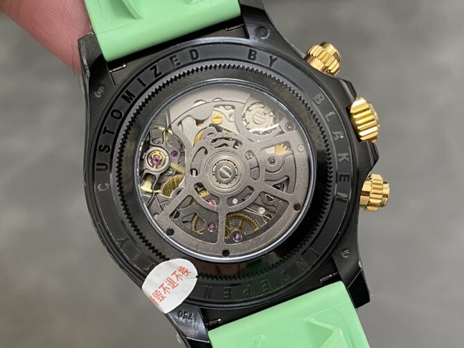 Rolex Daytona PVD Ceramic Bezel GET Best Edition Green Rubber Strap