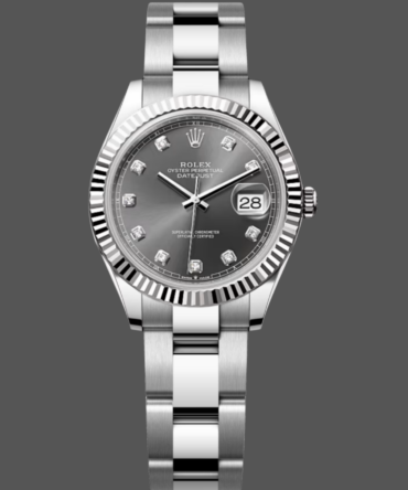 Rolex Datejust 31 Grey Diamond Dial Fluted Bezel 278274 Women's Watch