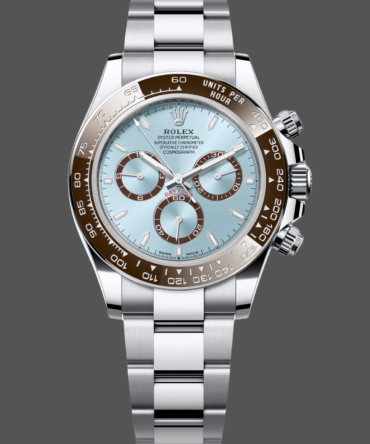 Rolex Platinum Cosmograph Daytona Ice Blue Index Dial Oyster Bracelet 126506 0001