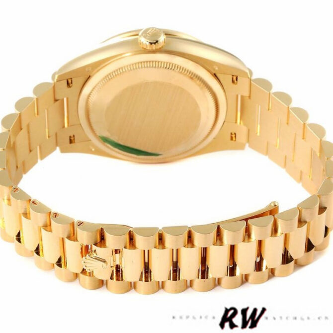 Replica Rolex Day-Date 128348RBR Dark Grey Dial Yellow Gold 36MM Unisex Watch