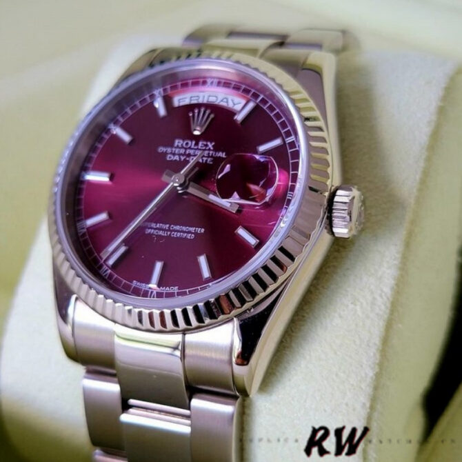 Replica Rolex Day-Date 118235 Rose Gold Chocolate Brown Dial 36mm Unisex Watch