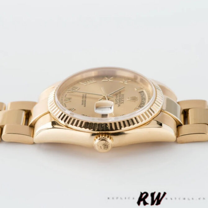 Replica Rolex Day-Date 118238 Champagne Dial Yellow gold 36mm Unisex Watch