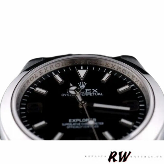 Rolex Explorer 42002 Stainless Steel Black Dial 39MM Mens Replica Watch