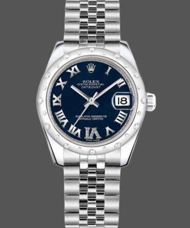 Rolex Datejust 178344 Stainless Steel Blue Dial Diamonds 31MM Lady Replica Watch