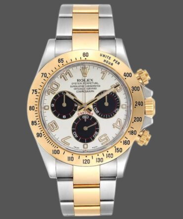 Rolex Daytona 116523 White Arabic Panda Dial 40mm Mens Replica Watch