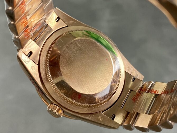 Replica Rolex Day-Date 36MM 128345RBR 0028 Mother of Pearl White Dial Everose Gold Unisex Watch