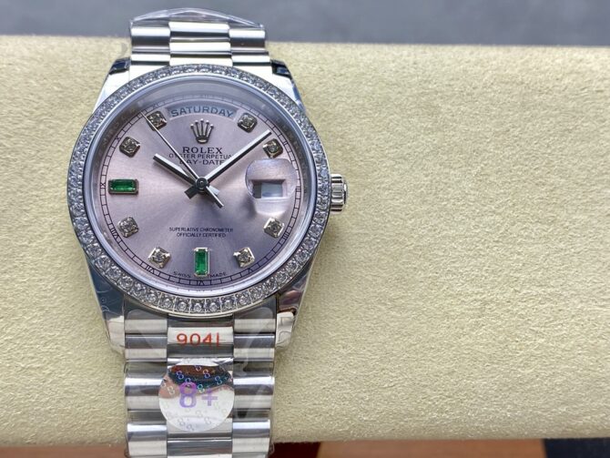 Replica Rolex Day-Date 118239 Rhodium Roman Dial 36mm Unisex Watch