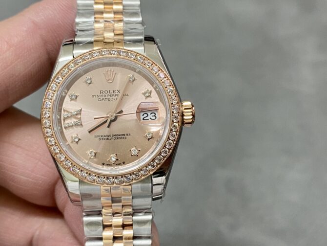 Rolex Datejust 28 Oystersteel and Everose Gold m279381rbr 0027 Women's Watch