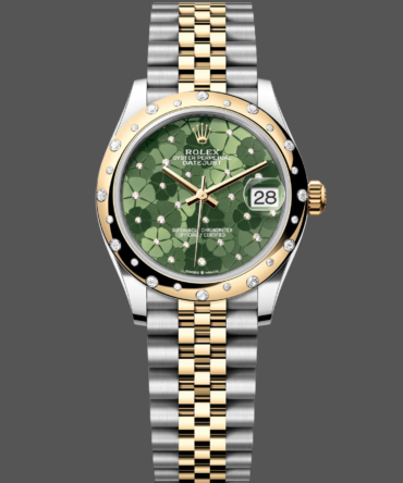 Rolex Datejust 31mm 278343RBR 0032 Green Floral Motif Dial Yellow Rolesor Jubilee Ladies Watch
