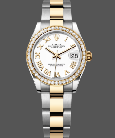 Rolex Datejust 31mm Stainless Steel and Yellow Gold 278383rbr 0001 White Roman Oyster