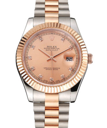 Superclone Rolex Datejust 41mm Rose-Gold Dial REP016816