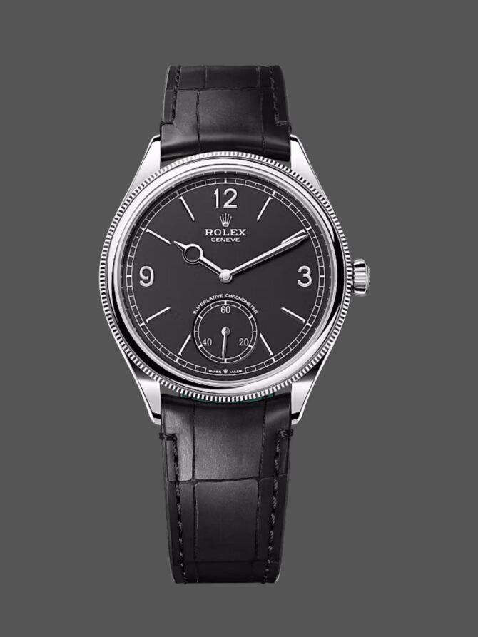 Rolex 1908 Black Dial 52509 0002 39 mm Replica Watch