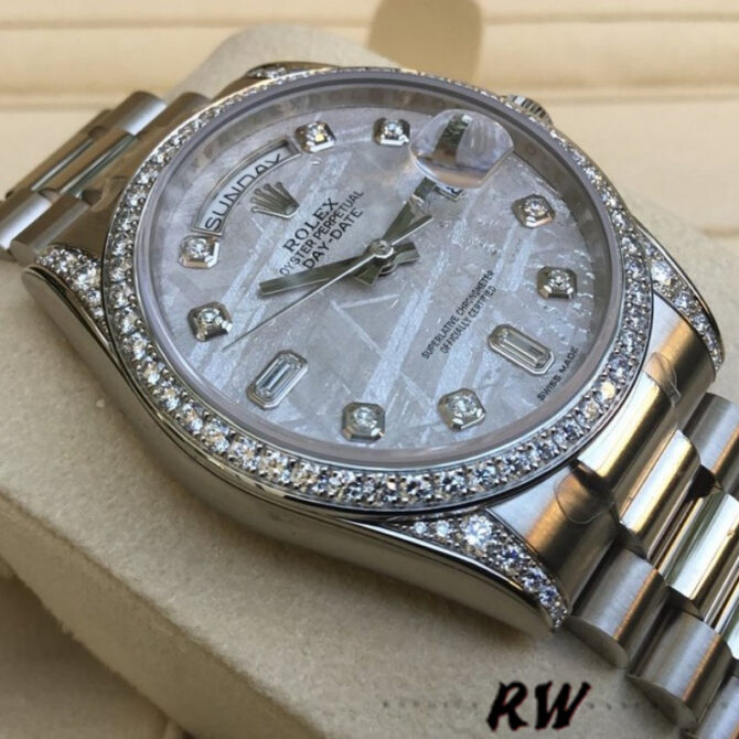 Replica Rolex Day-Date 118389 Meteorite Grey Dial 36MM Unisex Watch