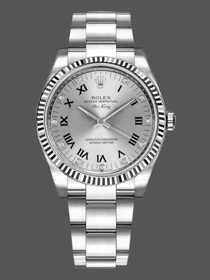 Rolex Air-King Stainless Steel Black Arabic Dial 116900 40mm Mens Replica Watch