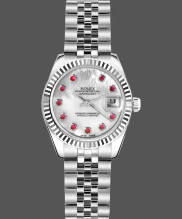 Rolex Datejust 179174 Mother of Pearl White Dial Fluted Bezel 26MM Lady Replica Watch