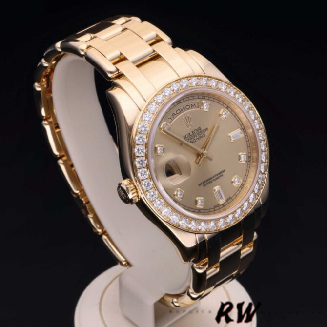 Replica Rolex Day-Date 18948 Champagne Diamond Dial Special Edition 39MM Mens Watch
