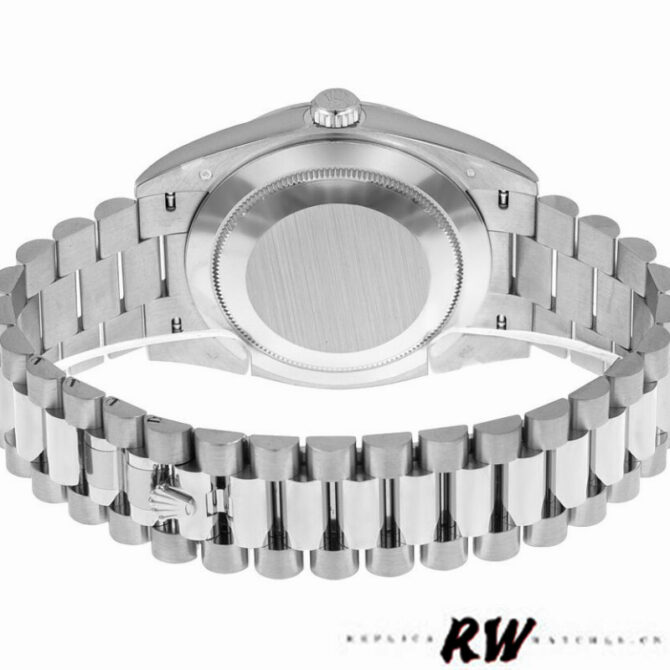 Replica Rolex Day-Date 228239 Diamond Paved Dial Fluted Bezel 40mm Mens Watch
