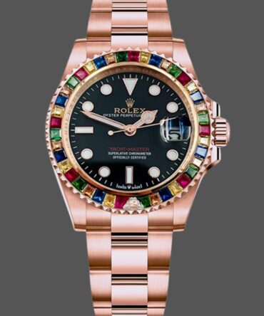 Rolex Yacht-Master 116695 Everose Gold Black Dial 40MM Mens Replica Watch