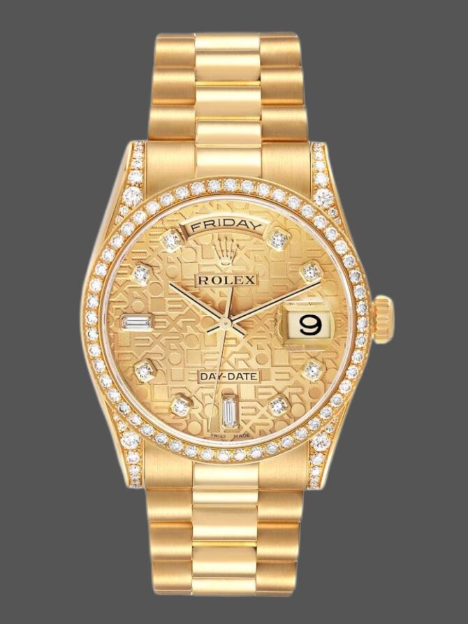 Replica Rolex Day-Date 118389 Meteorite Grey Dial 36MM Unisex Watch