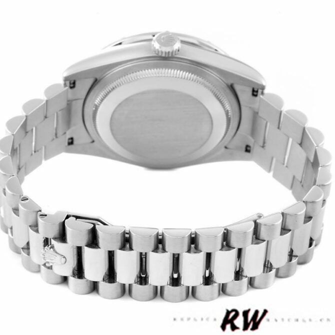Replica Rolex Day-Date 118366 Ice Blue Dial Diamond Bezel 36mm Unisex Watch