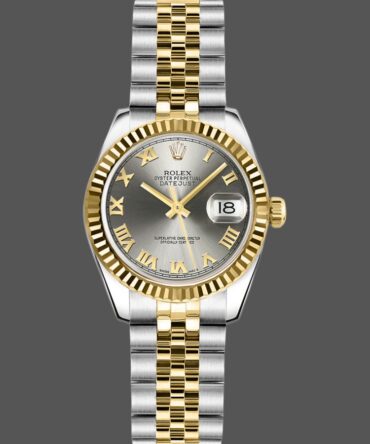 Rolex Datejust 179173 Grey Roman Numeral Dial 26MM Lady Replica Watch