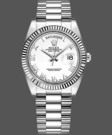 Replica Rolex Day-Date 118239 Roman Numeral White Dial 36mm Unisex Watch