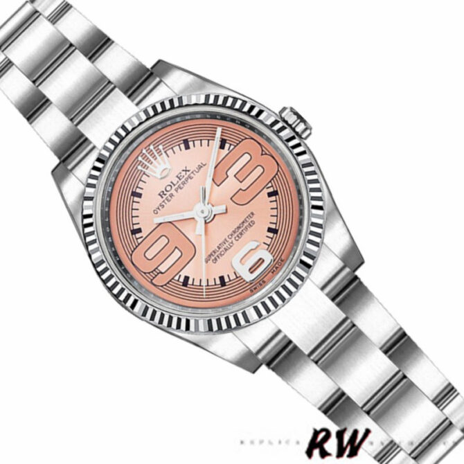 Rolex Oyster Perpetual 176234 Pink Maxi Arabic Numerals Dial 26MM Lady Replica Watch