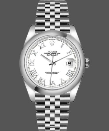 Rolex Datejust 126200 Stainless Steel White Roman Dial 36MM Unisex Replica Watch