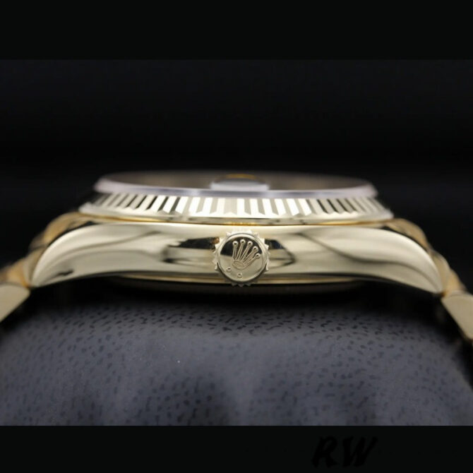 Replica Rolex Day-Date 36MM 128238 0081 Fluted Bezel White Index Dial Unisex Watch