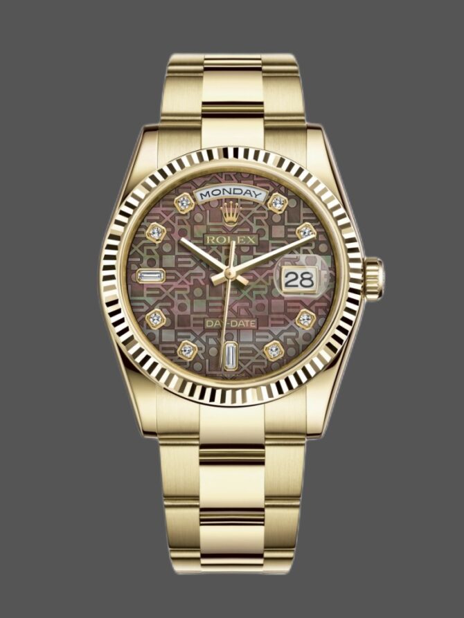 Replica Rolex Day-Date 118239 MOP Diamond Dial 36mm Unisex Watch