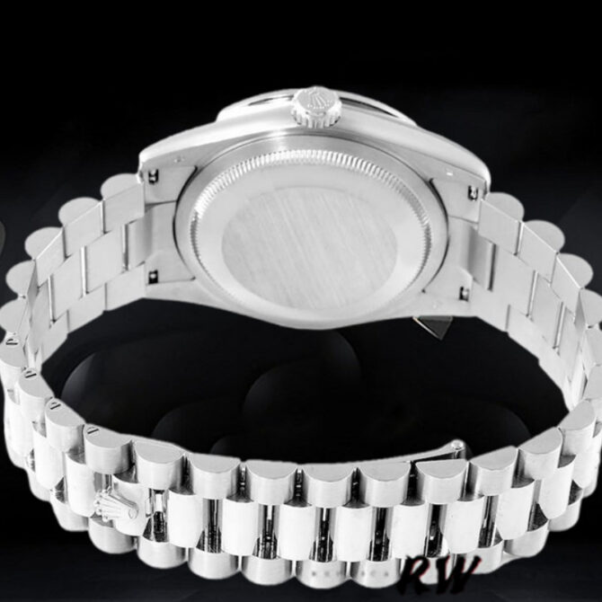 Replica Rolex Day-Date 118206 Jubilee Silver Dial Diamonds 36mm Unisex Watch