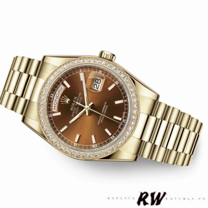 Replica Rolex Day-Date 118239 Rhodium Roman Dial 36mm Unisex Watch