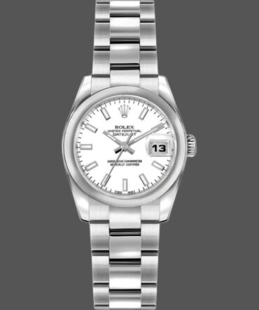 Rolex Datejust 179160 White Index Dial Domed Bezel 26MM Lady Replica Watch