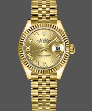 Rolex Datejust 279178 Champagne Roman Dial Yellow Gold 28mm Lady Replica Watch