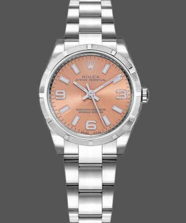 Rolex Oyster Perpetual 177210 Stainless Steel Pink Dial 31mm Lady Replica Watch