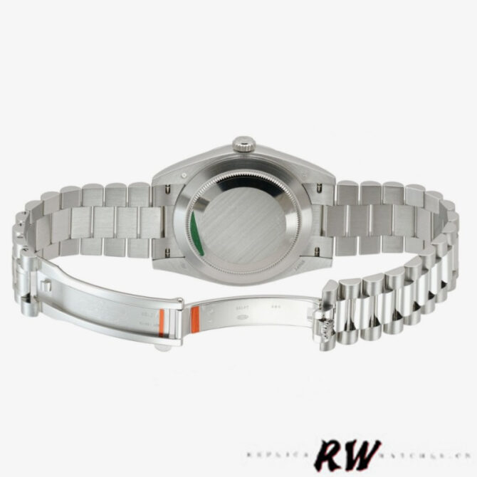 Replica Rolex Day-Date 228206 Blue Roman Numeral Dial Platinum 40MM Mens Watch