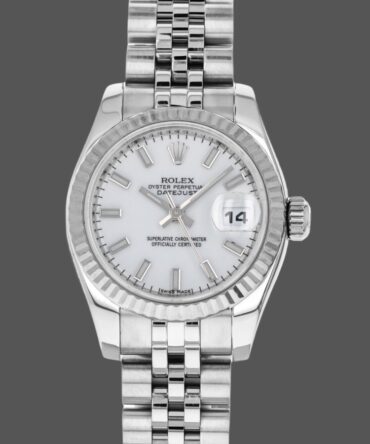 Rolex Datejust 179174 White Index Dial Fluted Bezel 26MM Lady Replica Watch