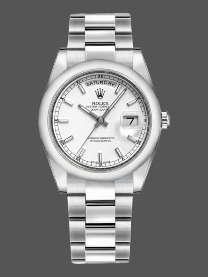 Replica Rolex Day-Date 118235 MOP Black Dial 36mm Unisex Watch