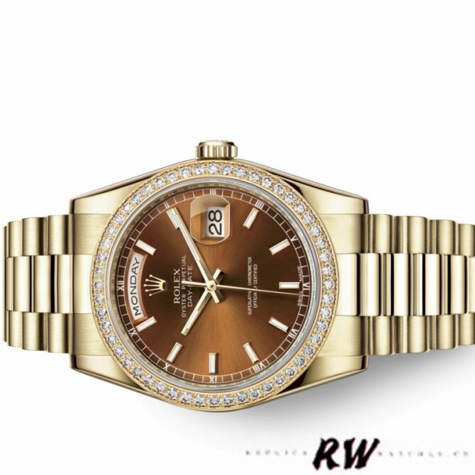 Replica Rolex Day-Date 118239 Rhodium Roman Dial 36mm Unisex Watch