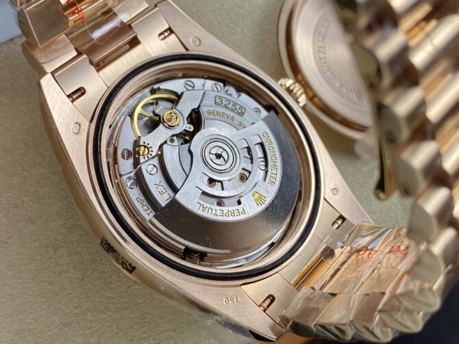 Replica Rolex Day-Date 228235 Chocolate Brown Dial Fluted Bezel 40mm Mens Watch