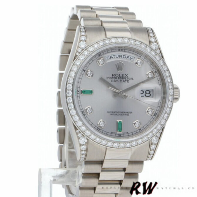 Replica Rolex Day-Date 118389 Meteorite Grey Dial 36MM Unisex Watch