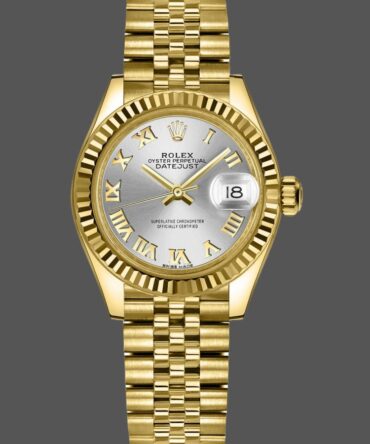 Rolex Datejust 279178 Silver Roman Dial Yellow Gold 28mm Lady Replica Watch