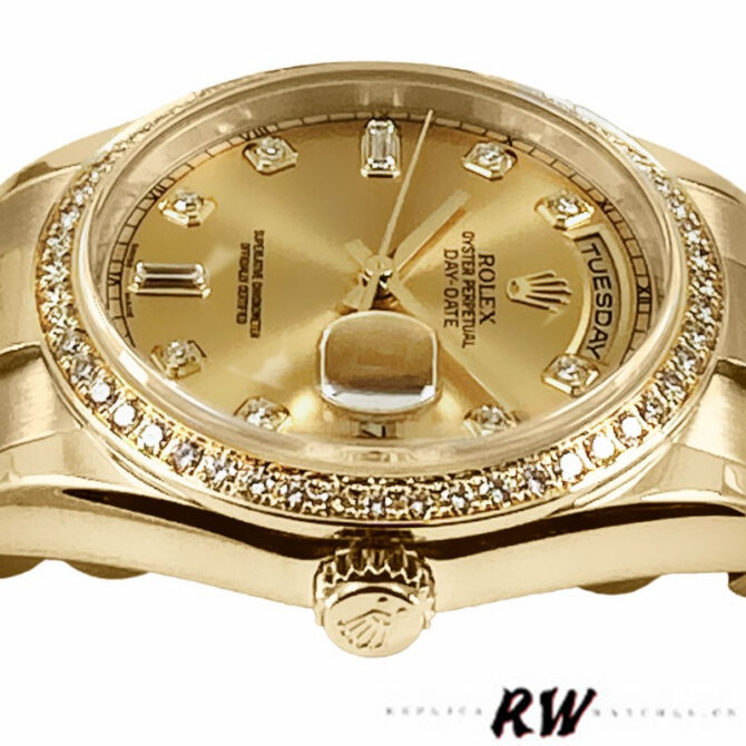 Replica Rolex Day-Date 118239 Rhodium Roman Dial 36mm Unisex Watch