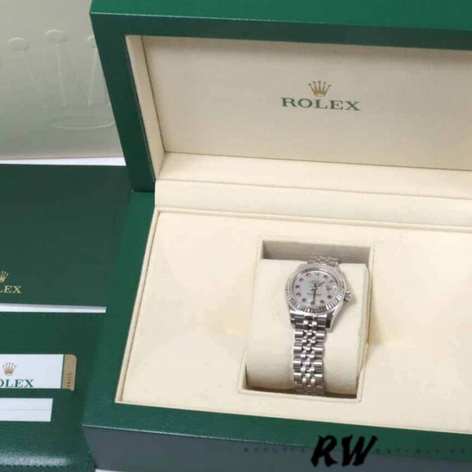 Rolex Datejust 179174 Mother of Pearl White Dial Fluted Bezel 26MM Lady Replica Watch