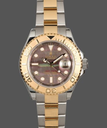 Rolex Yachtmaster 16623 Steel Yellow Gold Black MOP Dial 40MM Mens Replica Watch