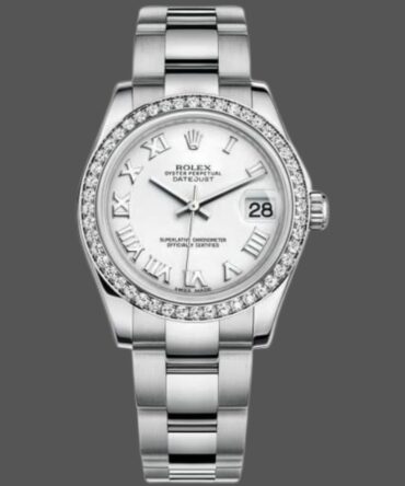 Rolex Datejust 178384 White Roman Numeral Dial 31MM Lady Replica Watch